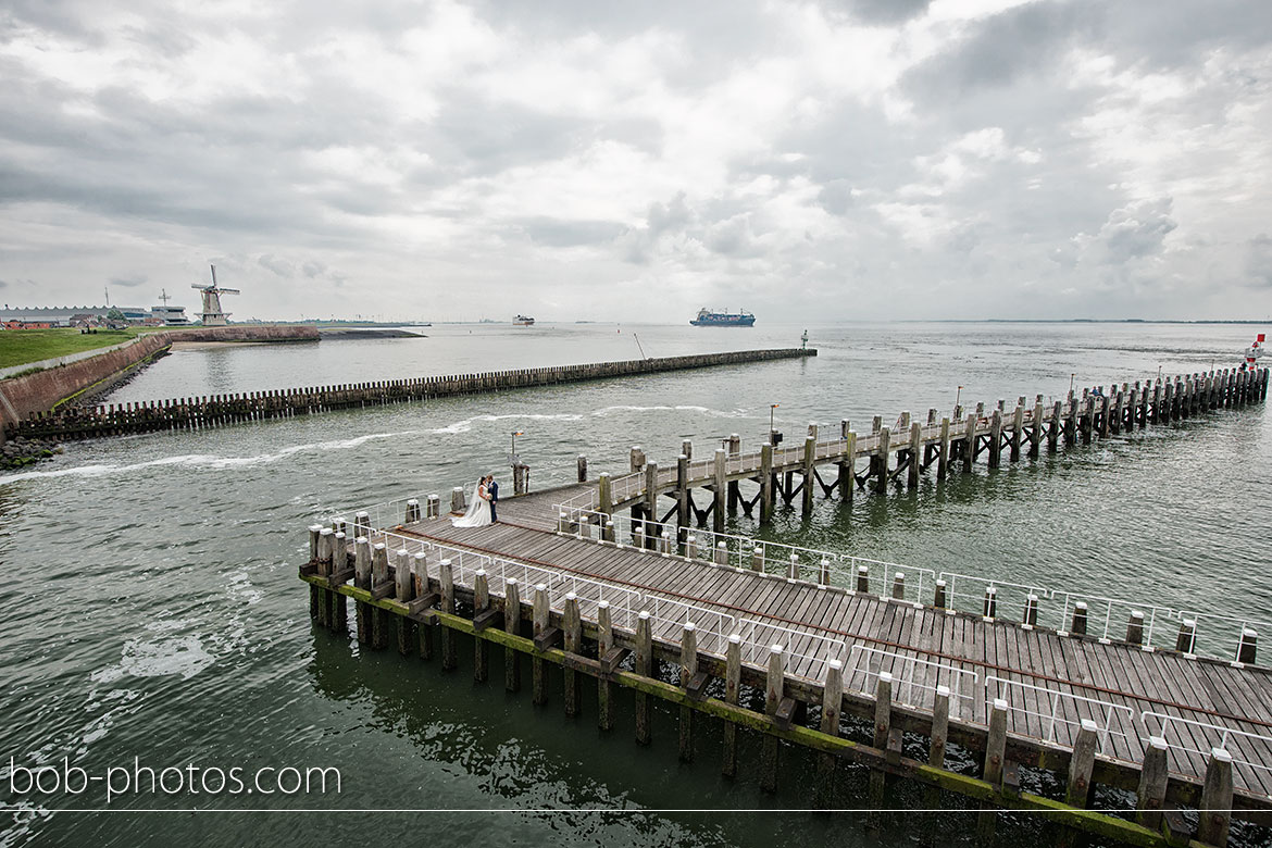 Zeeland pier Vlissingen Bruidsfotografie