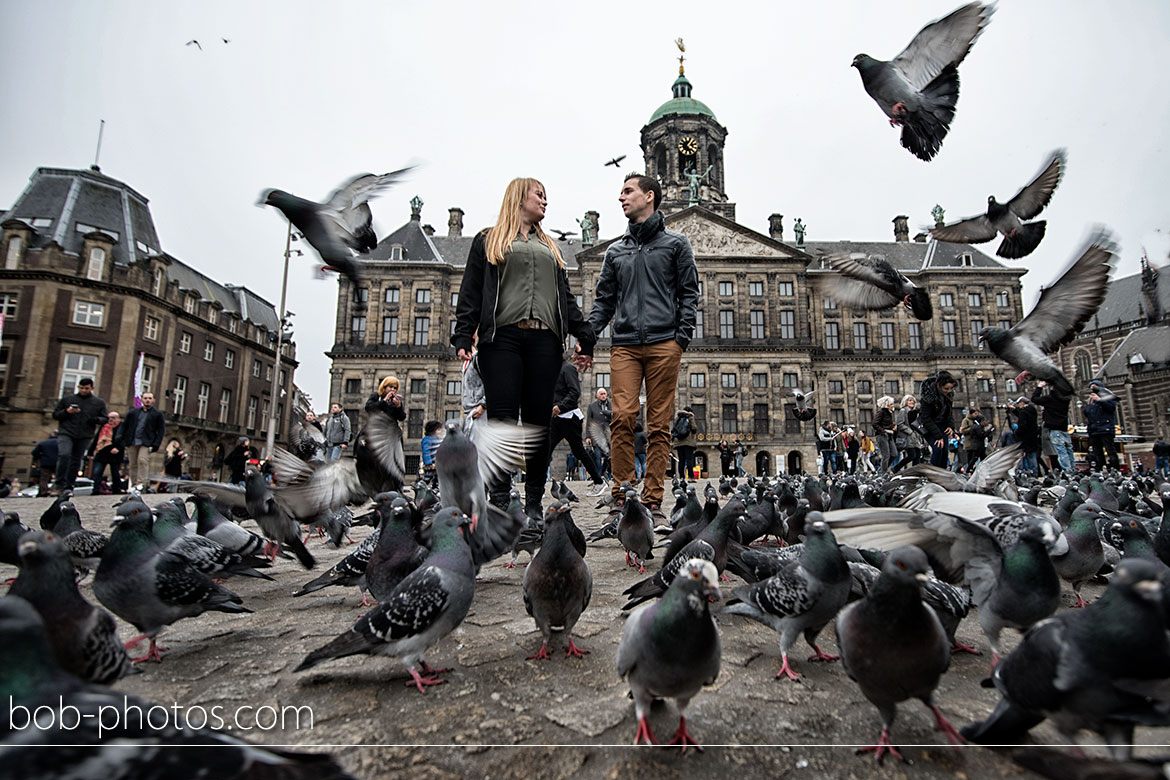 de dam loveshoot amsterdam kevin & tatjana