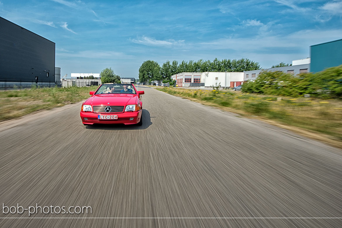 Mercedes SL 500 CABRIOLET V8 TYPE 129 Bruidsfotografie Kasteel Dussen