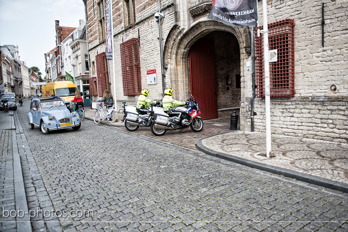 bruidsfotografie motorpolitie begeleiding