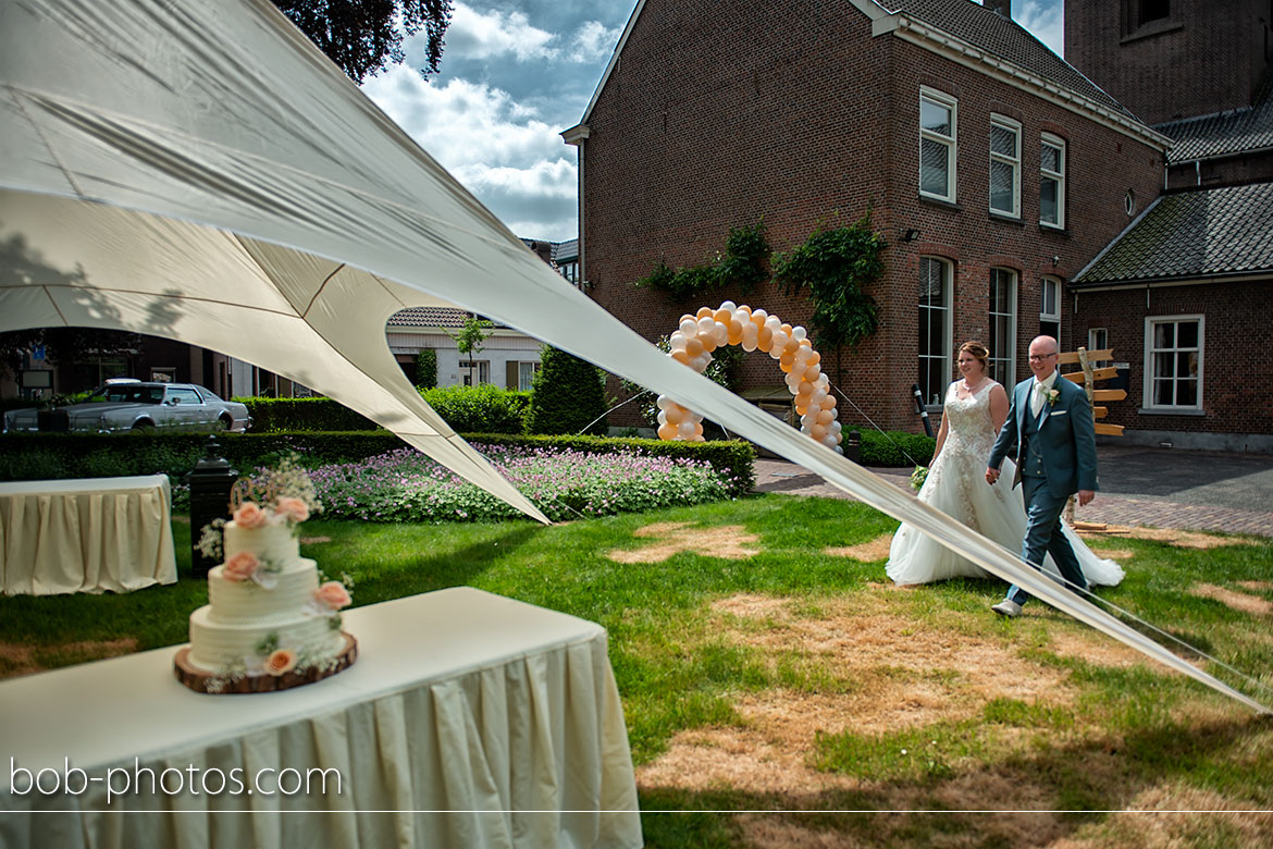 Buiten ceremonie Bruidsfotografie Schijf