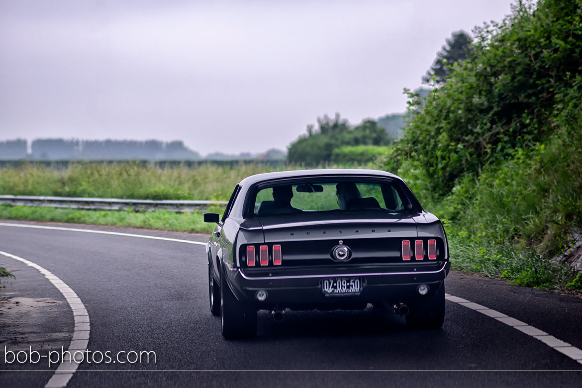 Ford Mustang 1969 Bruidsfotografie Yerseke Zeeland