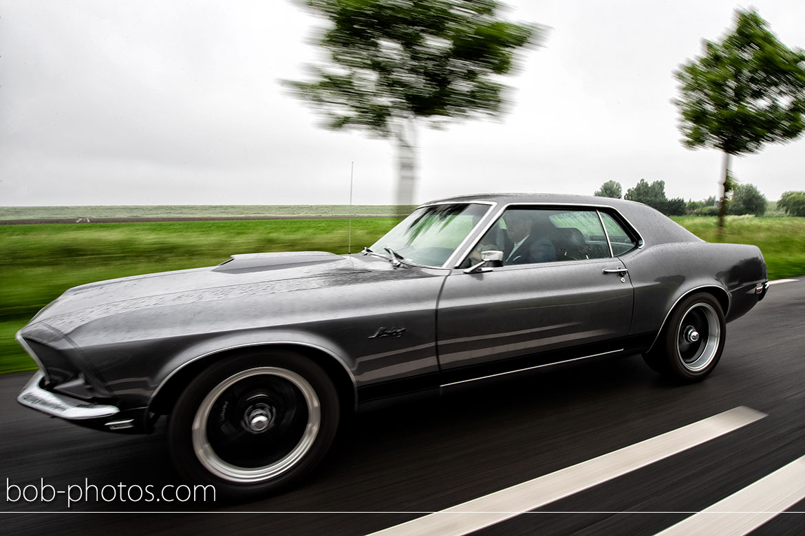 Ford Mustang 1969 Bruidsfotografie Yerseke Zeeland