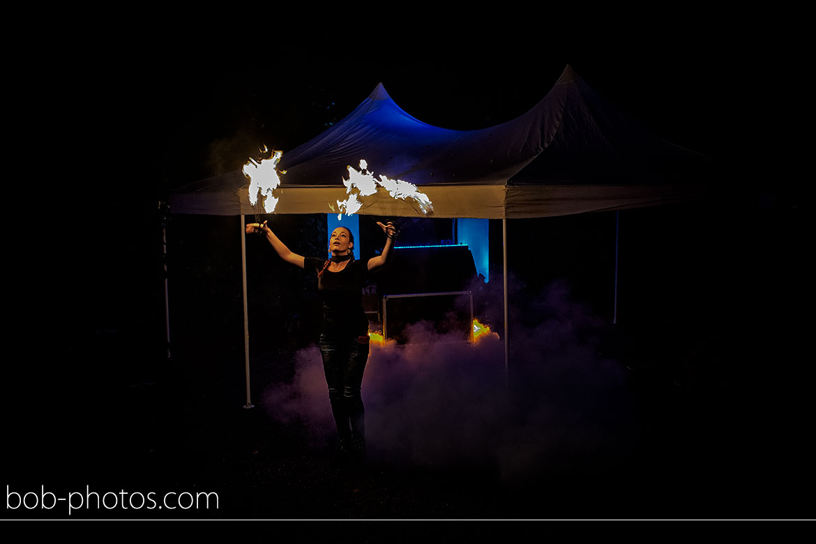 Vuurshow trouwfotografie Bergen op Zoom