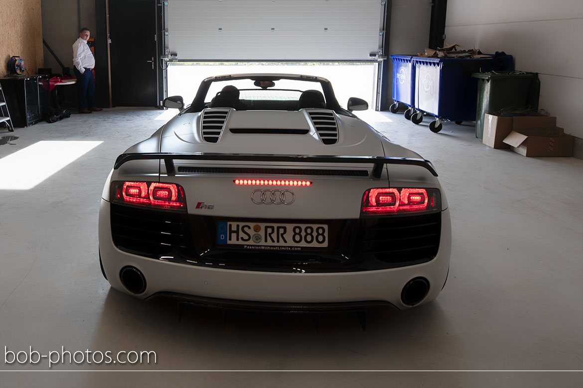 Bruidsfotografie Audi R8 Spyder V10