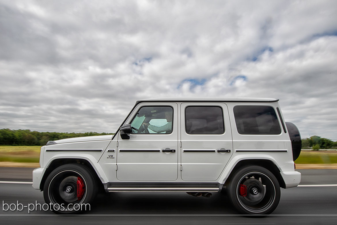 Bruidsfotografie Mercedes G63 AMG