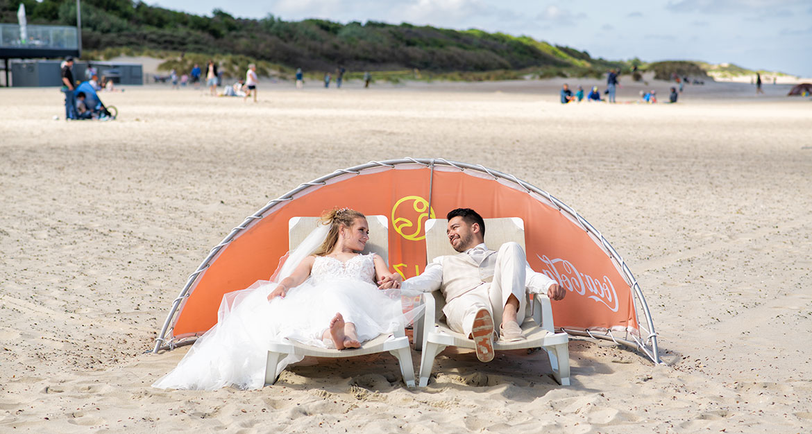 Bruidsfotografie Renesse strand